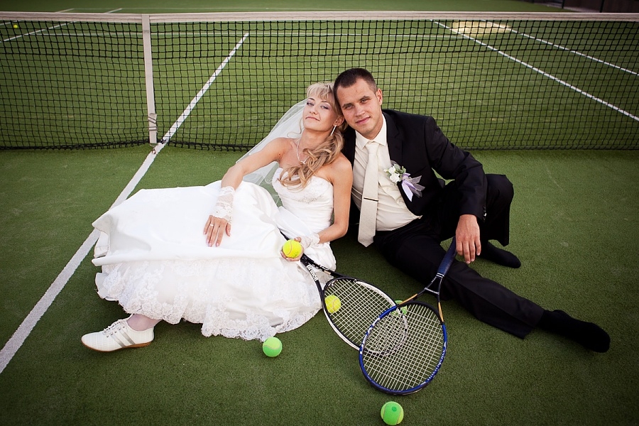 Свадьба на теннисном корте