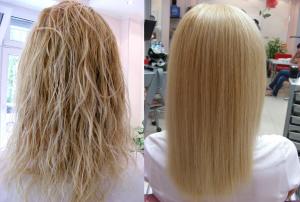 Кератиновое выравнивание волос ухоженные волосы после